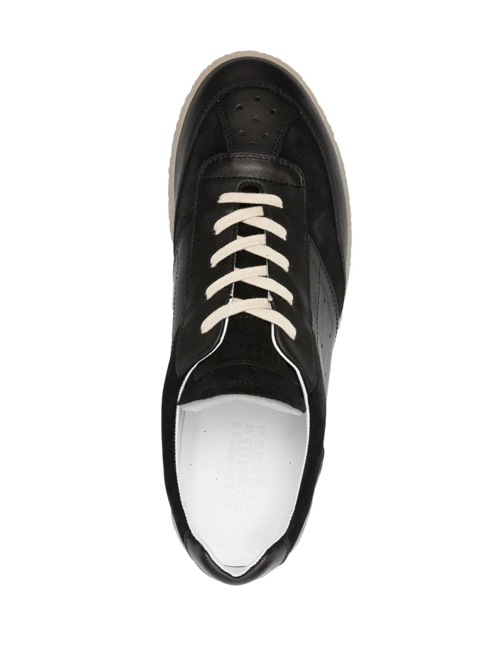 Mm6 Maison Margiela Lace-Up Leather Sneakers