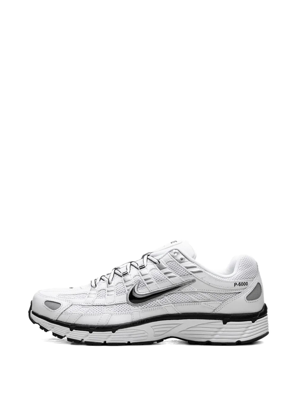 Nike P-6000 White Metallic Silver Black Sneakers