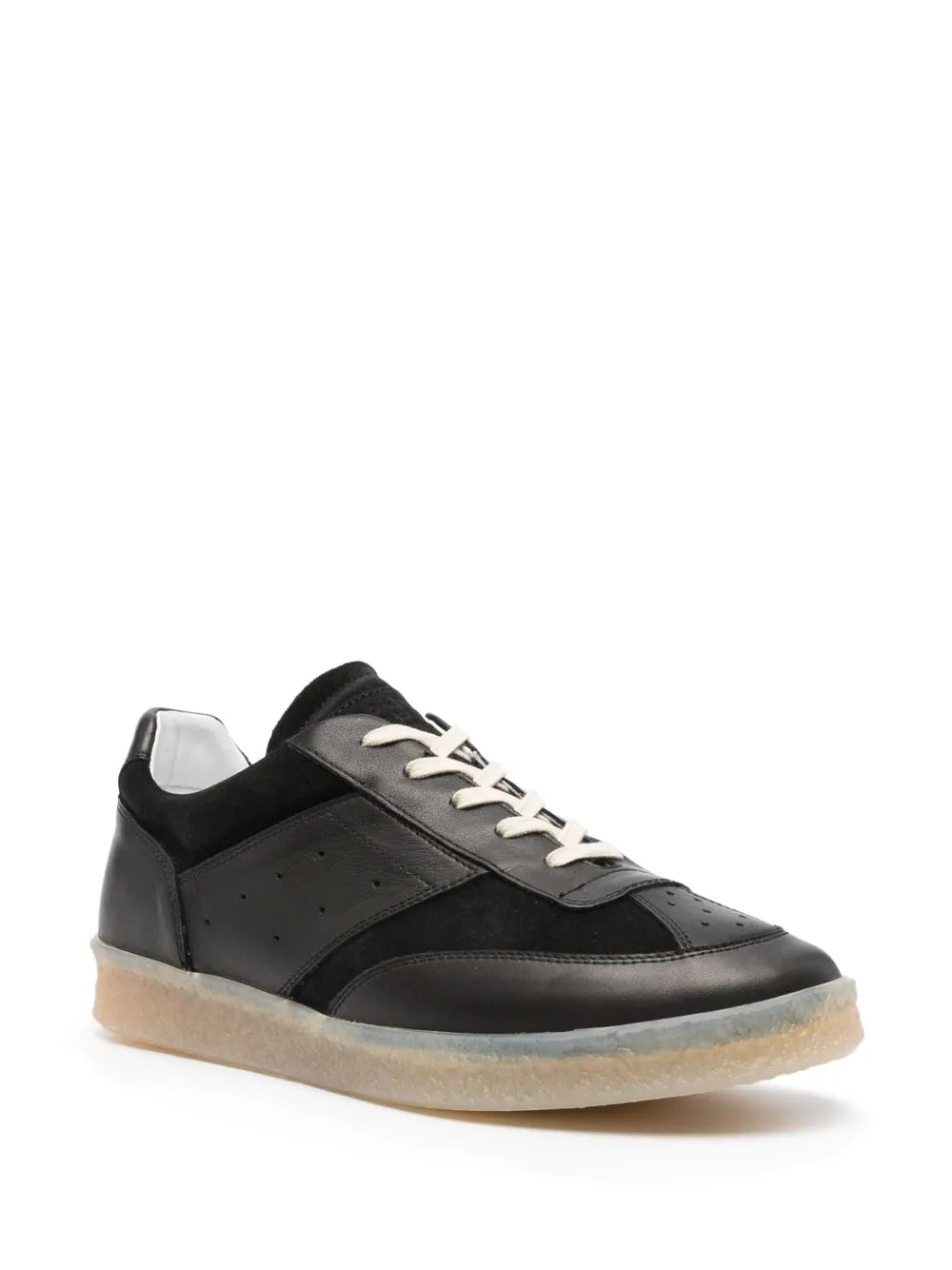 Mm6 Maison Margiela Lace-Up Leather Sneakers