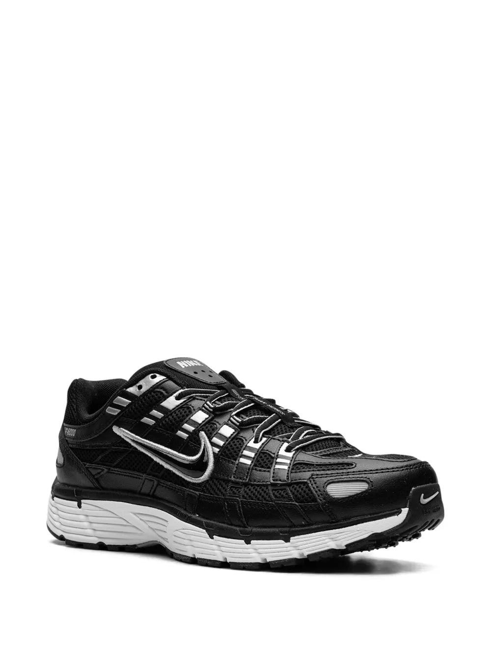 Nike P-6000 Black/White/Metallic Silver Sneakers