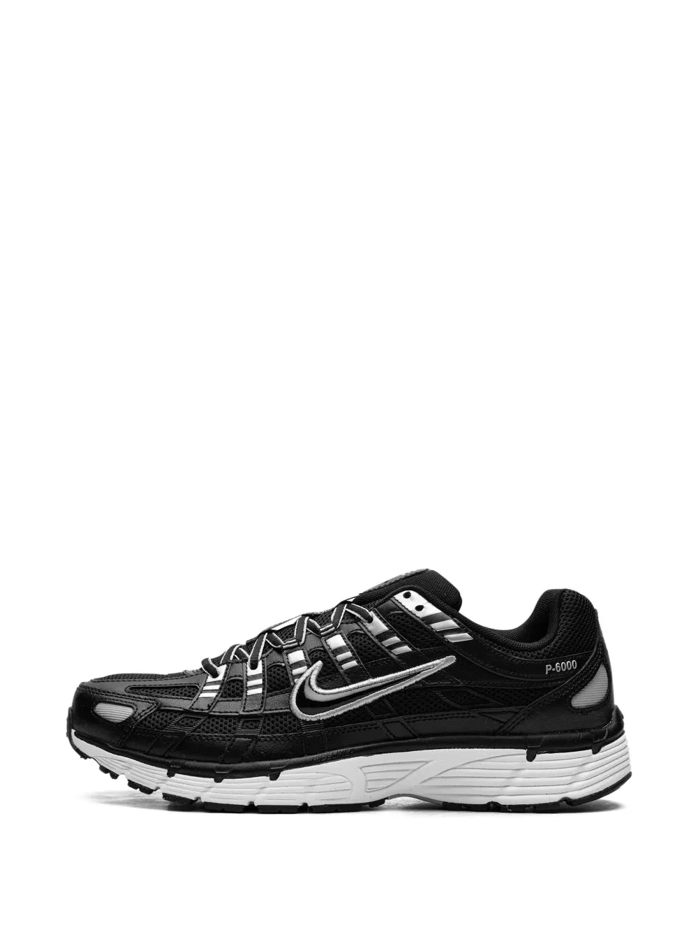 Nike P-6000 Black/White/Metallic Silver Sneakers