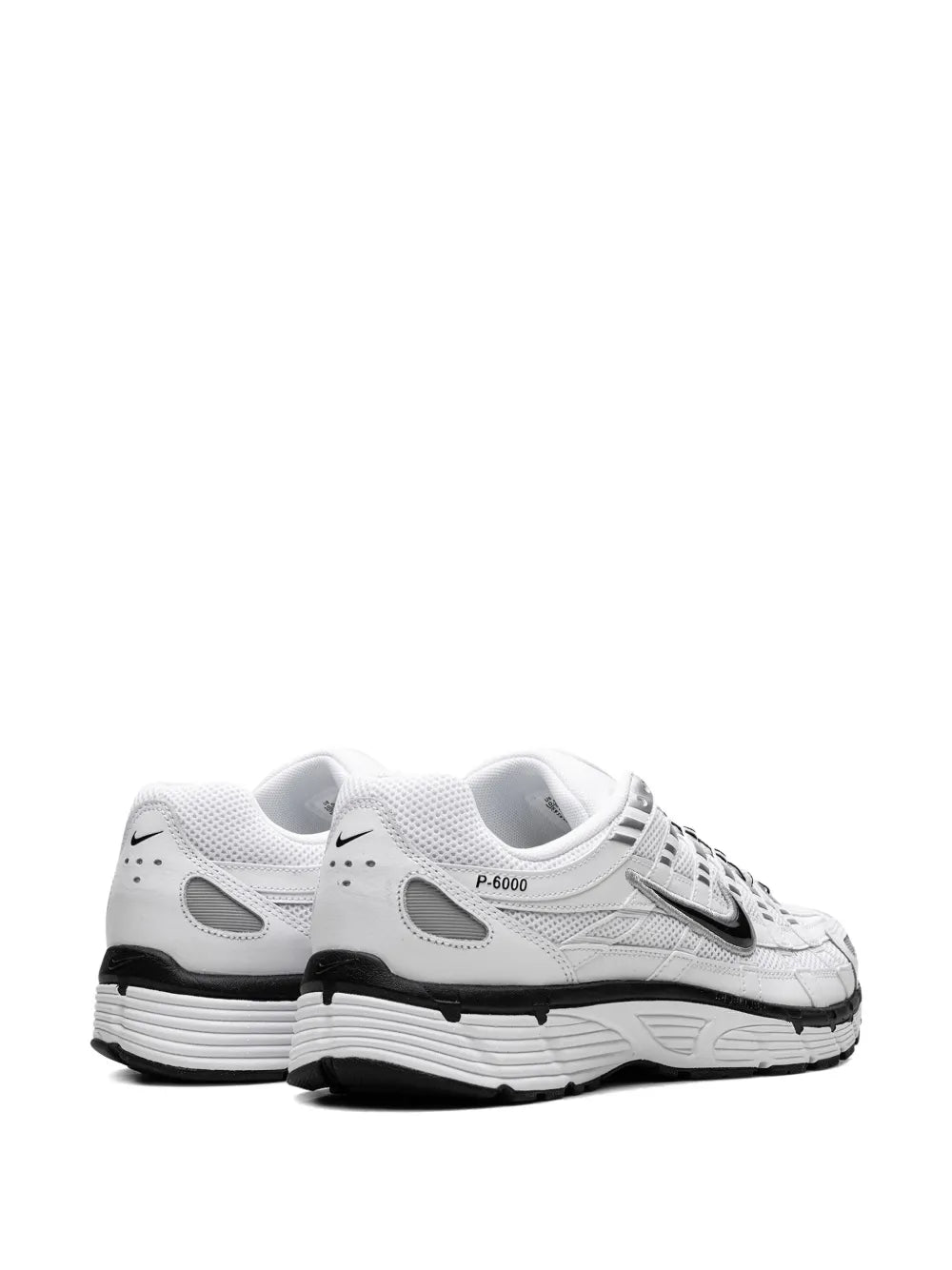 Nike P-6000 White Metallic Silver Black Sneakers